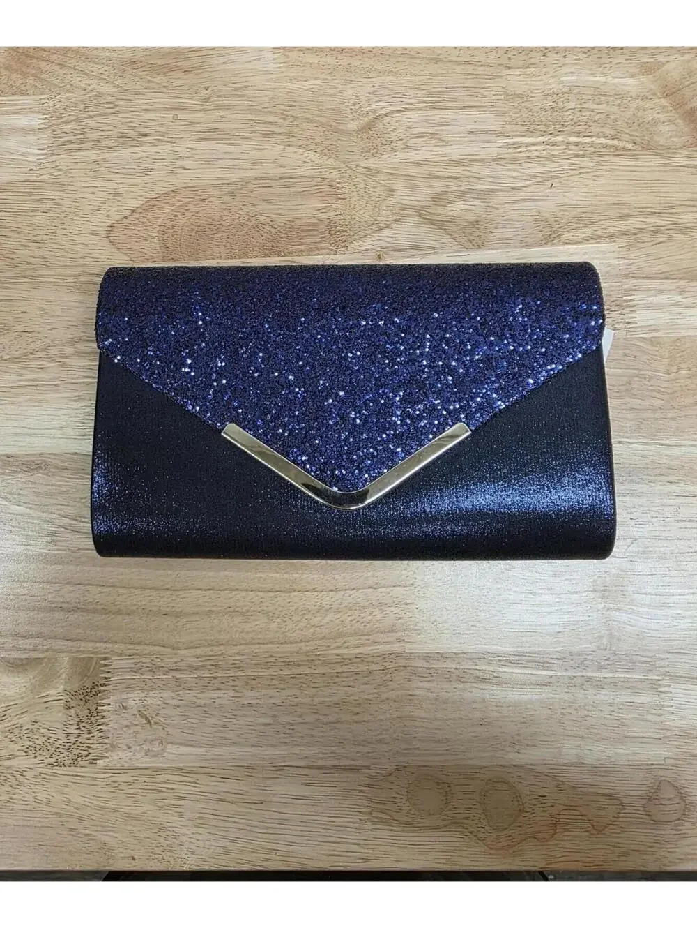 WOMEN’S RHINESTONE CLUTCH & JEWELRY SET ROYAL BLUE 5‑PIECE